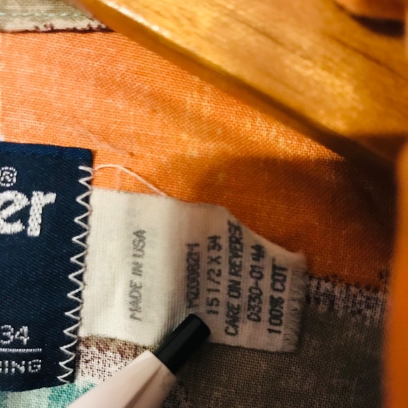 Vintage Wrangler Cowboy Cut Regular Fit 15 1/2-34 - Picture 4 of 5